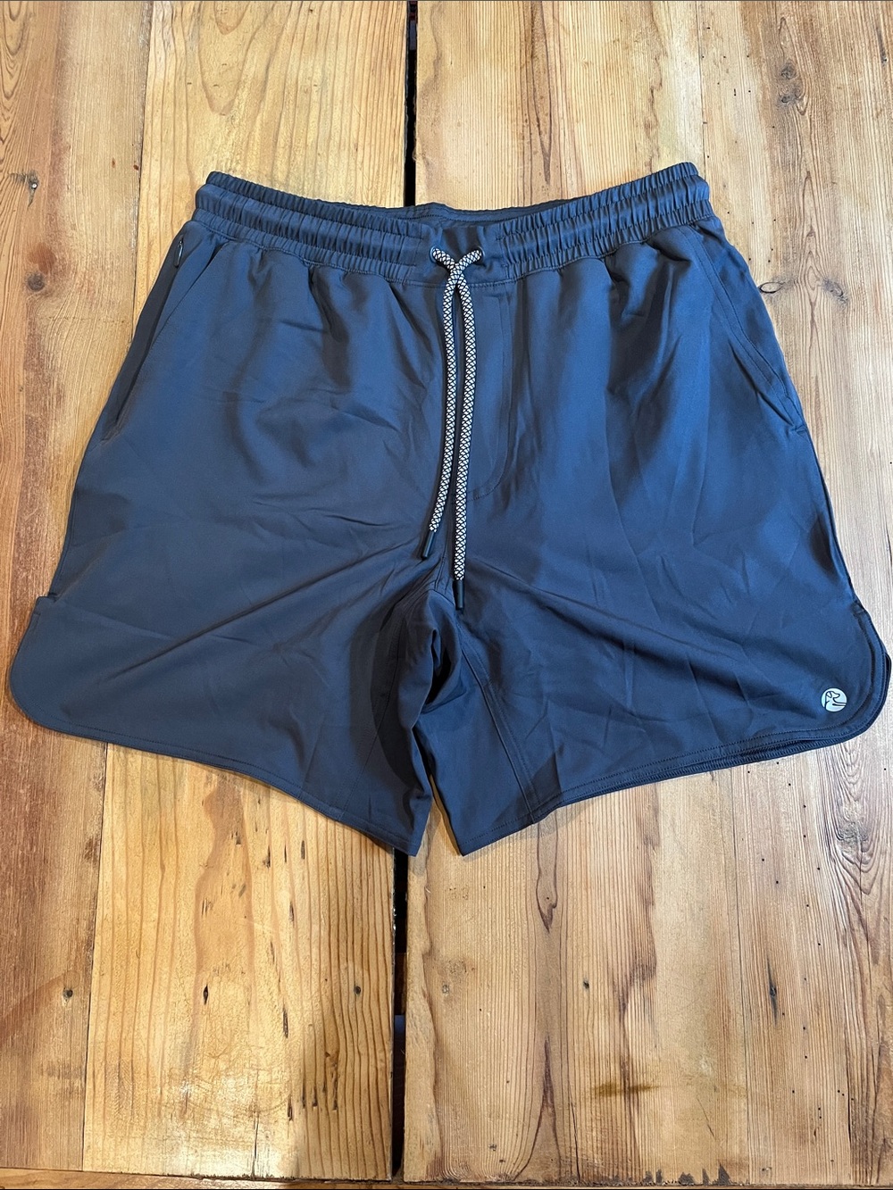 RHOBACK S Graphite Gray Gym Shorts Liner w/ Pockets